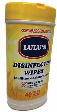Product Illustration of Lulu's Disinfecting Cleaner Wipes 40ct.