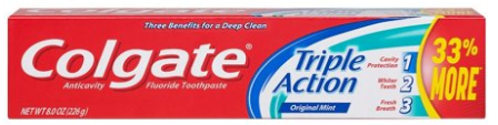 Product Illustration of Colgate Toothpaste 8oz triple action