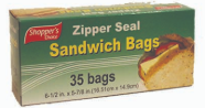 Product Illustration of Shopper's Choice Sandwich Bag 35ct 
