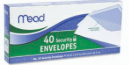 Product Illustration of Mead 40ct security envelopes 75214 - large