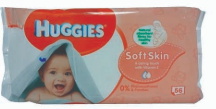 Product Illustration of Huggies Baby Wipes Soft Skin 56ct. 