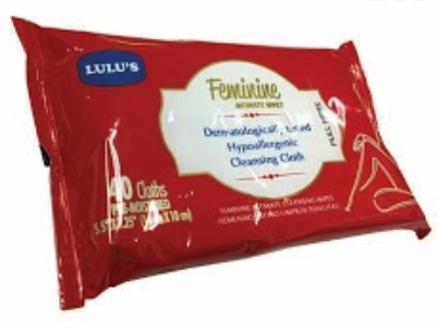 Product Illustration of Lulu's Intimate Wipes 40ct.