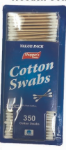 Product Illustration of Shopper's Choice Wooden Cotton Swabs 350ct.