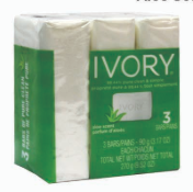 Product Illustration of 3pk Ivory soap - Aloe