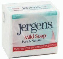 Product Illustration of 3pk Jergens soap 3oz