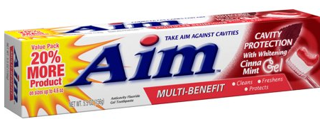 Product Illustration of Aim toothpaste Cinnamon Mint Gel