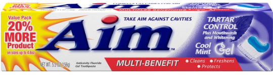 Product Illustration of Aim toothpaste Tartar Protection Cool Mint Gel