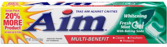 Product Illustration of Aim toothpaste Fresh Mint Gel