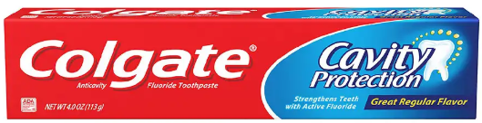 Product Illustration of Colgate Toothpaste 2.5oz cavity protection