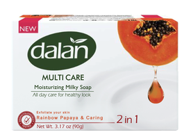 Product Illustration of Dalan 3pk Bar soap -  Rainbow Papaya