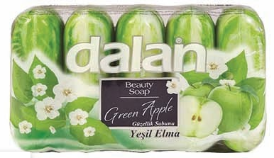Product Illustration of Dalan 5 Pack Bar Soap Green Apple