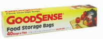Product Illustration of Good Sense Gallon Food Storage Bag 40ct