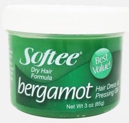Product Illustration of Softee Hair Gel 3 oz. Bergamont Hair Dress & Pressing Oil