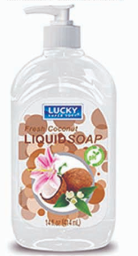Product Illustration of Lucky Liquid Hand Soap 14 fl oz Coconut