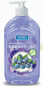 Product Illustration of Lucky Liquid Hand Soap 14 fl oz Blueberry