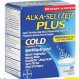 Product Illustration of Alka seltzer - cold plus 2 Tab 20ct.