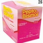 Product Illustration of Pepto Bismol 25/2's