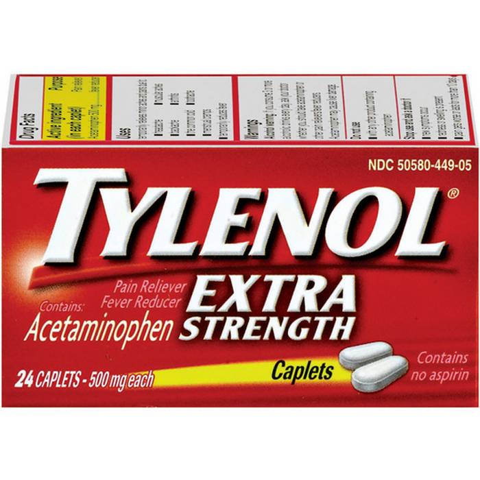 Product Illustration of Tylenol Caplets 24ct.