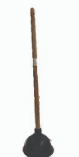 Product Illustration of Toilet Plunger with Wooden Handle
