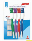Product Illustration of Shopper's Choice Gum Massage 4pk w/ Cap Toothbrush