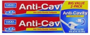 Product Illustration of Lucky Toothpaste 2pk Anti-Cavity