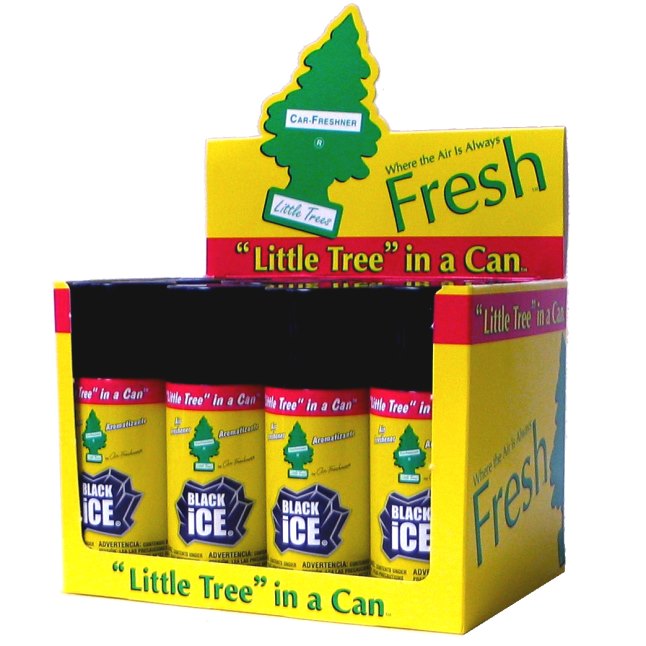 Product Illustration of Little Trees Car Airfreshner Spray 2.5oz Black Ice