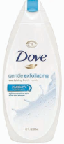 Product Illustration of Dove Body Wash 16.9oz/500ml Gentle Exfoiliating