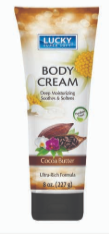 Product Illustration of Lucky Body Cream Cocoa Butter 6oz. 