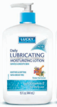 Product Illustration of Lucky Daily Lotion 15oz. Vitamin E