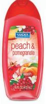 Product Illustration of Lucky Body Wash 12oz Peach & Pomegranate