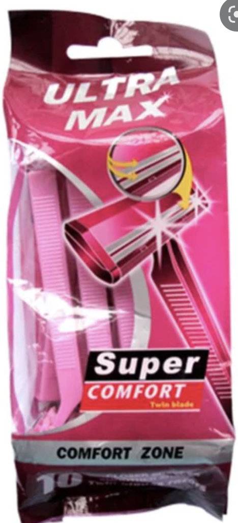 Product Illustration of Ultra Max Razor 10 Pack Pink