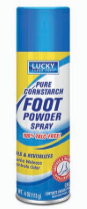 Product Illustration of Lucky Cornstarch Foot Powder Spray 4oz.