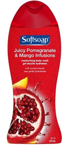 Product Illustration of Softsoap Body Wash 18oz. Juicy Pomegranate & Mango
