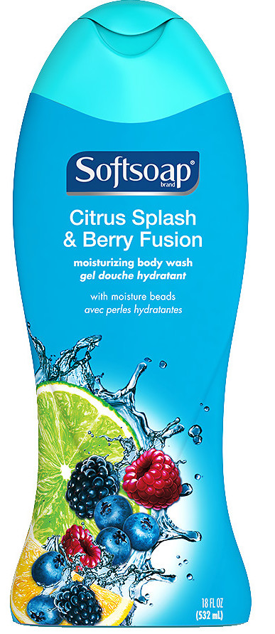 Product Illustration of Softsoap Body Wash 18oz. Citrus Splash & Berry Fusion