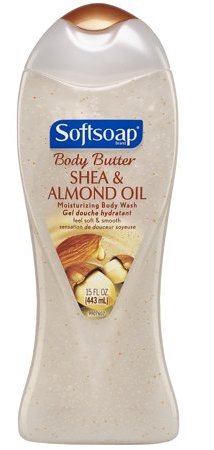 Product Illustration of Softsoap Body Wash 15oz. Body Butter Shea & Almond Oil