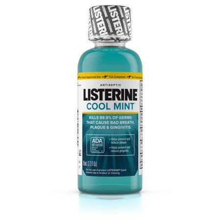 Product Illustration of Listerine Liquid Mouthwash 3.2oz. Cool Mint