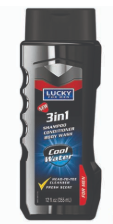 Product Illustration of Lucky 3 in 1 Body Wash 12oz. Cool Water