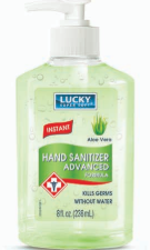Product Illustration of Lucky Hand Sanitizer 8 fl oz. Aloe