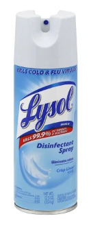 Product Illustration of Lysol Disinfecting Spray 12.5 oz. Crisp Linen