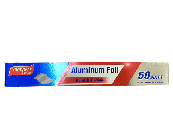 Product Illustration of Shopper's Choice 50 sqft Aluminum foil