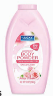 Product Illustration of Lucky Cornstarch Body Powder Rosy Dream 10oz.
