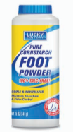 Product Illustration of Lucky Cornstarch Foot Powder 5oz.