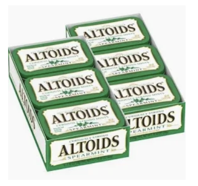 Product Illustration of Altoids Spearmint Mints, 1.76 oz Tins, 12 Count